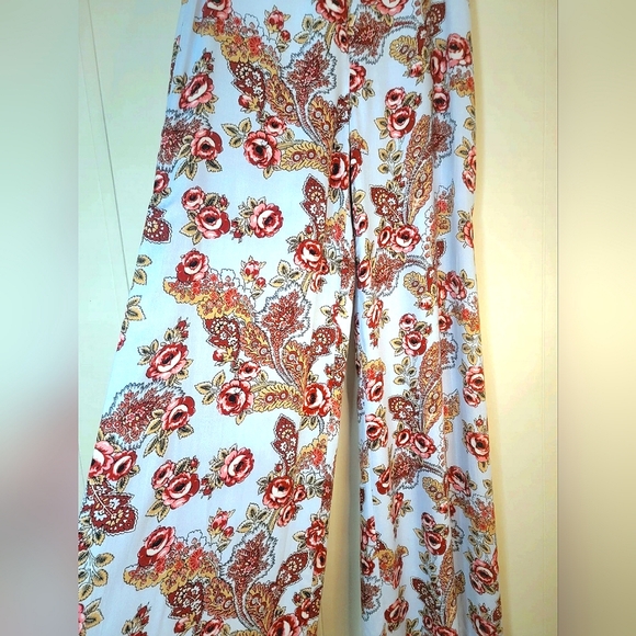 WAYF Small Paisley Floral Wide Leg Pants NWT - Picture 3 of 13
